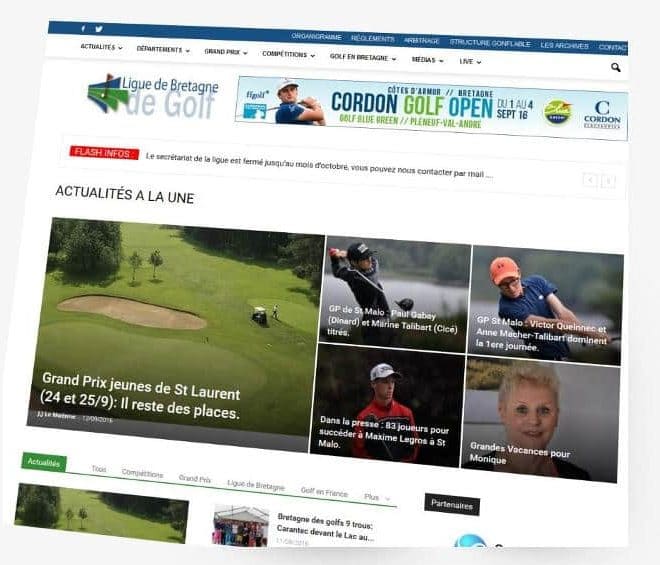 Création du site internet du ProAm de Golf Roazhon Entreprise